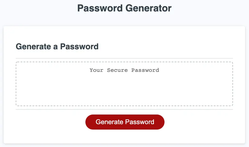 Password Generator